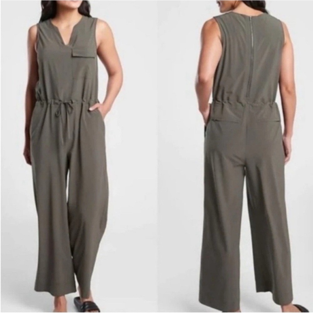Athleta Topanga Jumpsuit in Mountain Olive